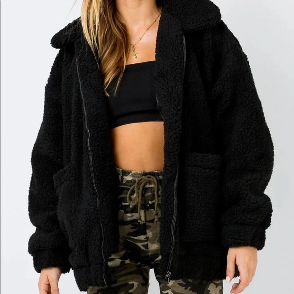 I.AM.GIA Jackets & Blazers - IAMGIA Exclusive Pixie Teddy Oversized Sherpa Jacket Fluffy Coat